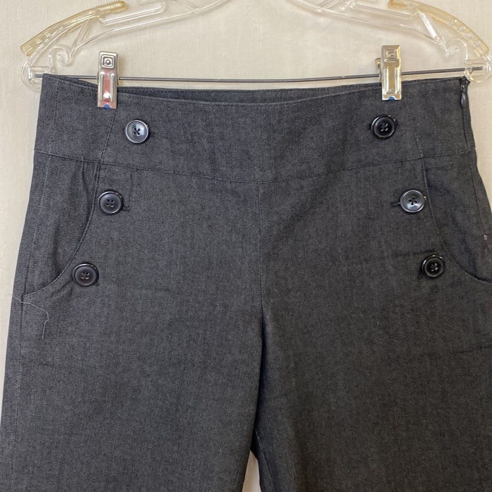 Sandro Black Shorts Cuffed Sailor Pockets        Left side Zipper NWOT Size 6 P - Picture 2 of 6